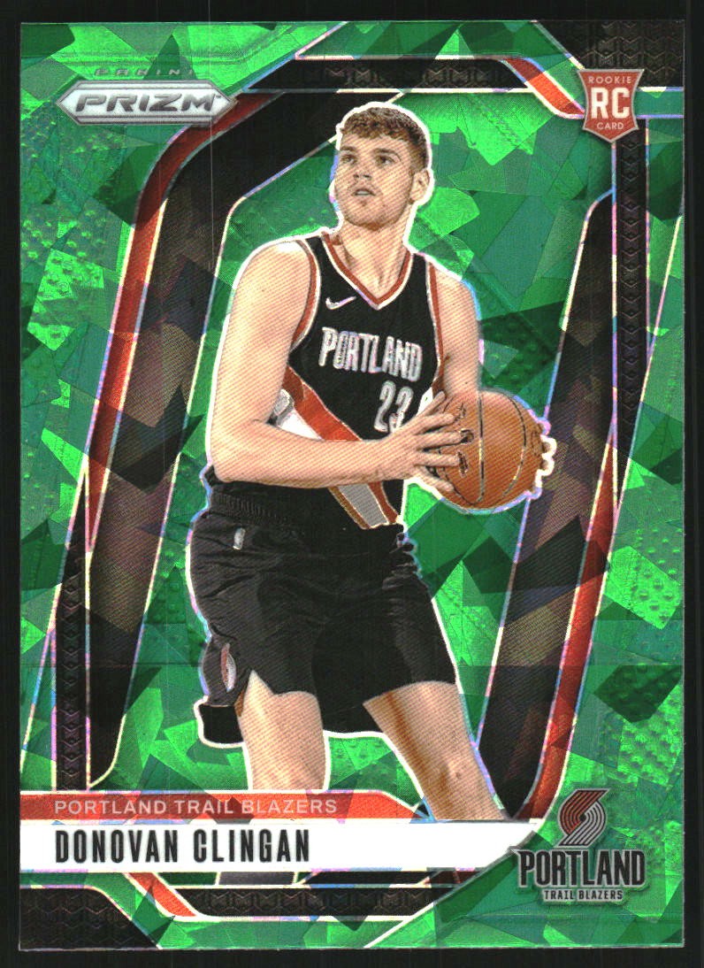 2024-25 Panini Prizm Prizms Green Ice #221 Donovan Clingan