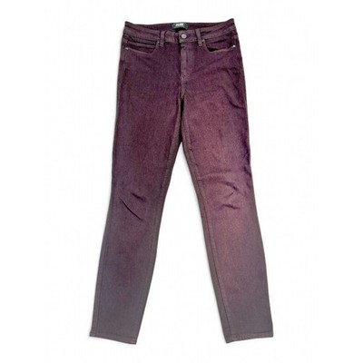 Paige Ankle Skinny Jeans Cropped Women's Size 28 Dark Plum