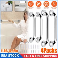 4X Bathroom Shower Grab Bar Handle Safety Hand Rail Support Bar Stainless Steel