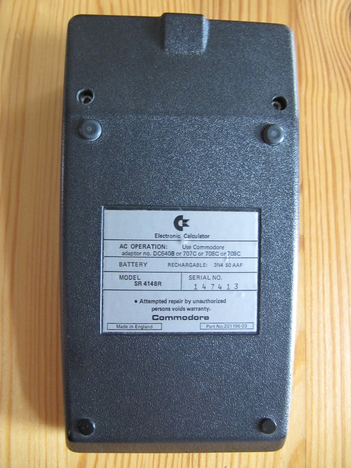 Commodore SR 4148R Taschenrechner mit Etui calculator vintage retro ca 1975 - Bild 3 von 4