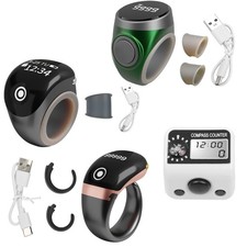 Digital Tally Counter Tasbih /Tasbee Rechargeable Finger Ring Electronic Counter