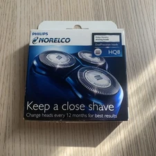 Genuine Philips Norelco HQ8 Dual Precision Replacement Shaver 3 Heads - NEW!