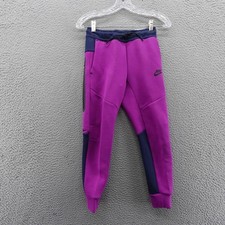 Nike Kids Tech Fleece Jogger Pants Purple Navy Blue Size Small Standard Fit New