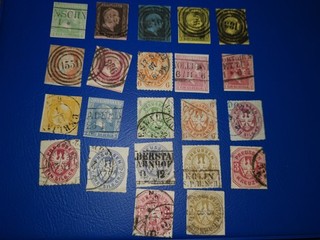 Altdeutschland Preußen Sammlung gestempelt Kopfbilder & Wappen Nummernstempel