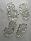 Set Of 4 Vtg Hazel Atlas Dbl Daisy Federal Glass Snack Clear 10" Luncheon Plates