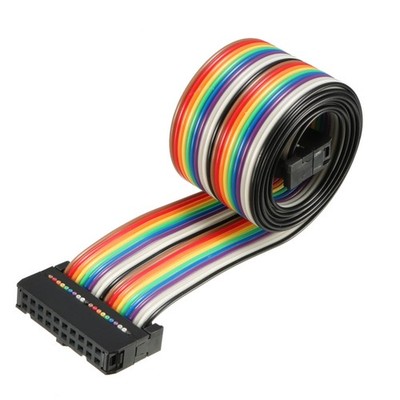 IDC Rainbow Wire Flat Ribbon Cable 20 Pins 66cm Length 2.54mm Pitch Type-C