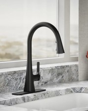 Kohler Guild Pull-down Kitchen Sink Faucet, Three-function Sprayhead Matte Black