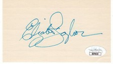 Elizabeth Taylor Signed Autographed Index Card Hollywood Legend JSA XX76820
