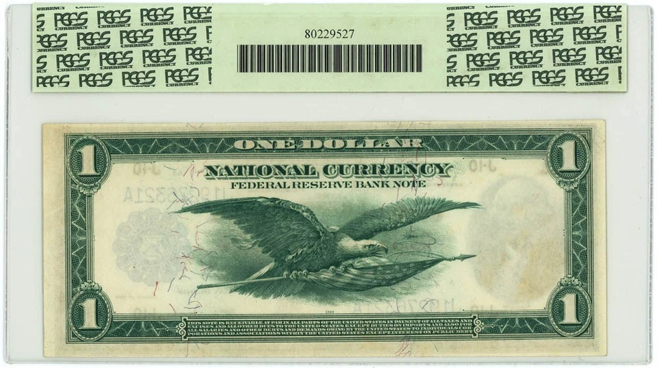 FR.739 $1 1918 Federal Reserve Bank Note Kansas City CH New 63PPQ PCGS 950750-60 - Image 2 of 3