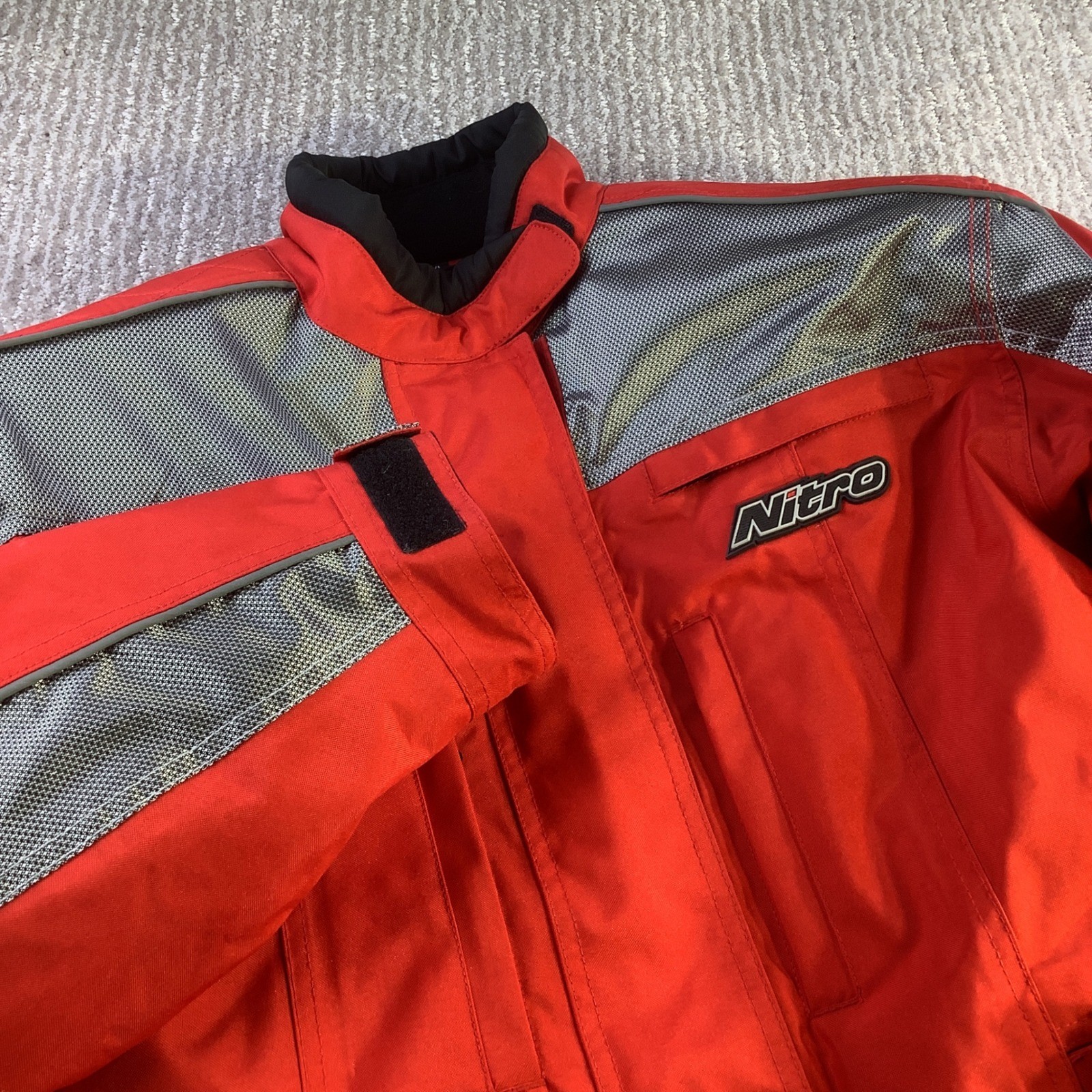 Nitro Racing Ladies Motorcycle Jacket Red Gray XL CE Approved Armor Protective