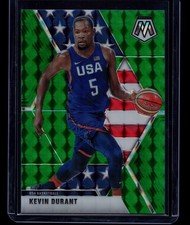 2019-20 Panini Mosaic #251 Kevin Durant Green Prizm