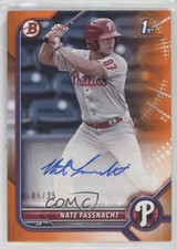 2022 Bowman Paper Prospect Orange Border 5/25 Nate Fassnacht #PPA-NF Auto 02u3