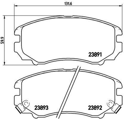 Bremsbelag-Set, Scheibenbremse BREMBO P30018