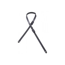 RightOn Ukulele Mandolin Strap - Classic Black Leather, New