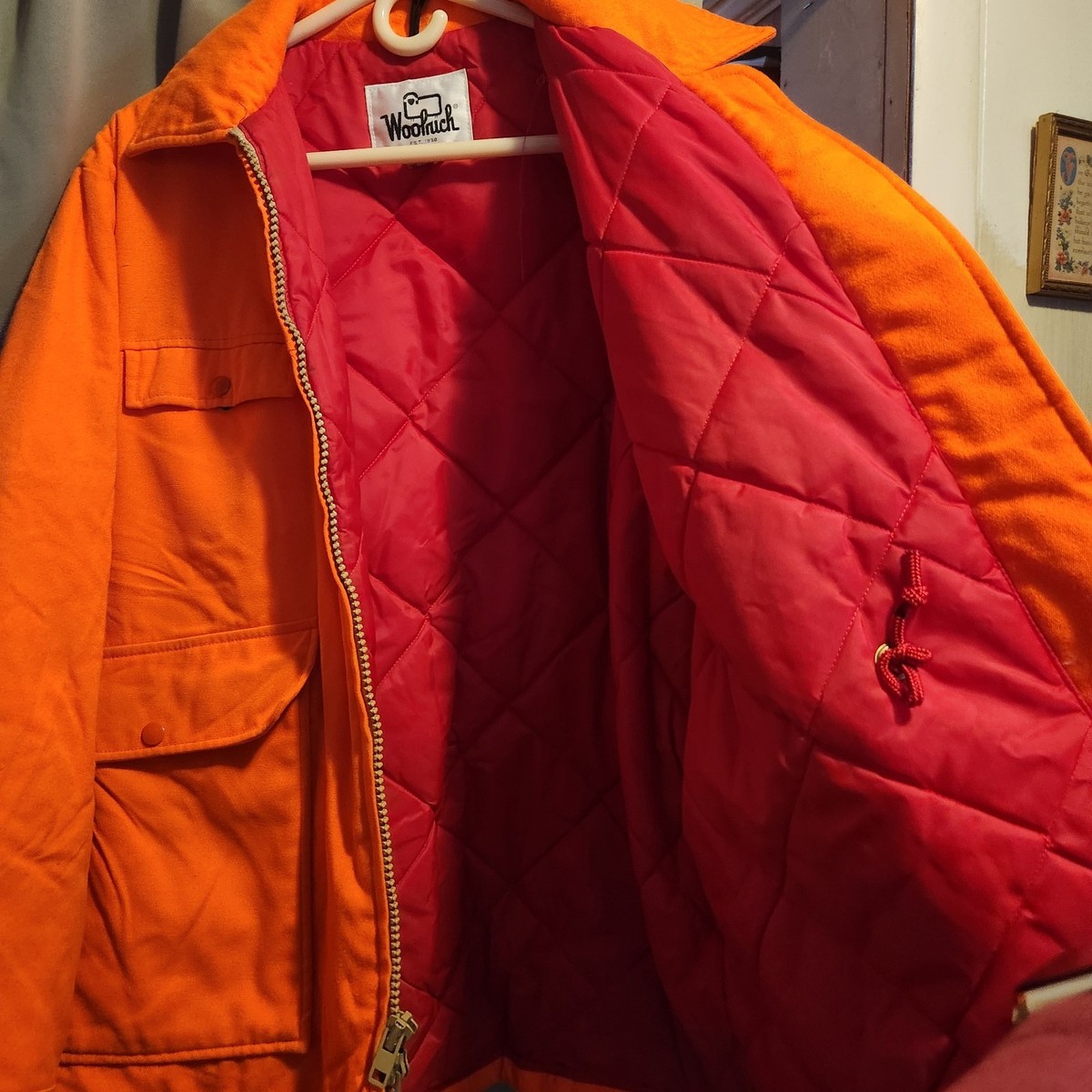 Vintage Woolrich Hunting Coat Jacket Orange Heavy 1980s | eBay