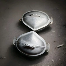 Two Vintage Guardian Service Aluminum Triangle Heart Shaped Pot Roasters w/Lids