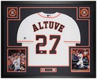 Jose Altuve Autographed & Framed White Houston Jersey Auto JSA COA