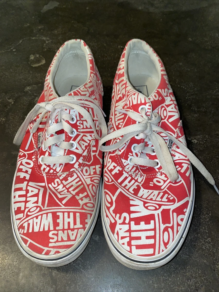 VANS Doheny OTW Logo All Over Print Skateboard Sneakers Red | eBay