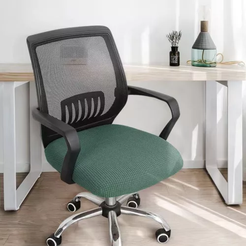 Cubierta de silla de computadora de oficina elástica giratoria protectora de asiento de trabajo de escritorio - Imagen 23 de 37