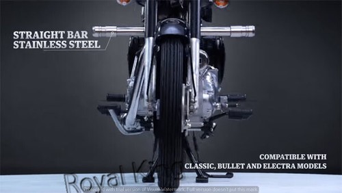 STRAIGHT ENGINE GUARD ROYAL ENFIELD "BULLET/ ELECTRA/ OLD CLASSIC 350/500" - Picture 4 of 9
