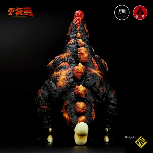 EN STOCK ChickZilla Kaiju FC versión en combustión FatLane vinilo H30 cm (12 pulgadas) Sofubi - Imagen 6 de 7