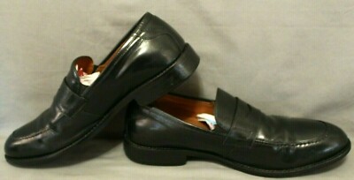 STAFFORD mens penny loafers size 8.5 M black leather upper  display picture 2
