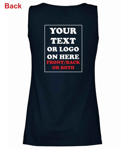 Personalised Lady Fit Vest Custom Printed Vest Logo Text Printed - Picture 6 of 20