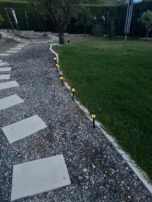 solar lights for outdoor, 12 pack solar lights for garden, warm white solar g...