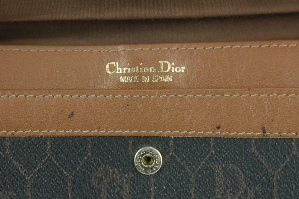 Dior Black x Brown Monogram Trotter Honeycomb Flap Wallet Dior Black x Brown Monogram Trotter Honeycomb Flap Wallet