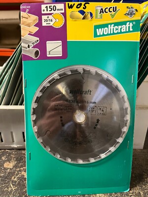 2x Trennscheibe 150mm Holz Kunststoff Metall Wolfcraft Accu 20/16mm W05