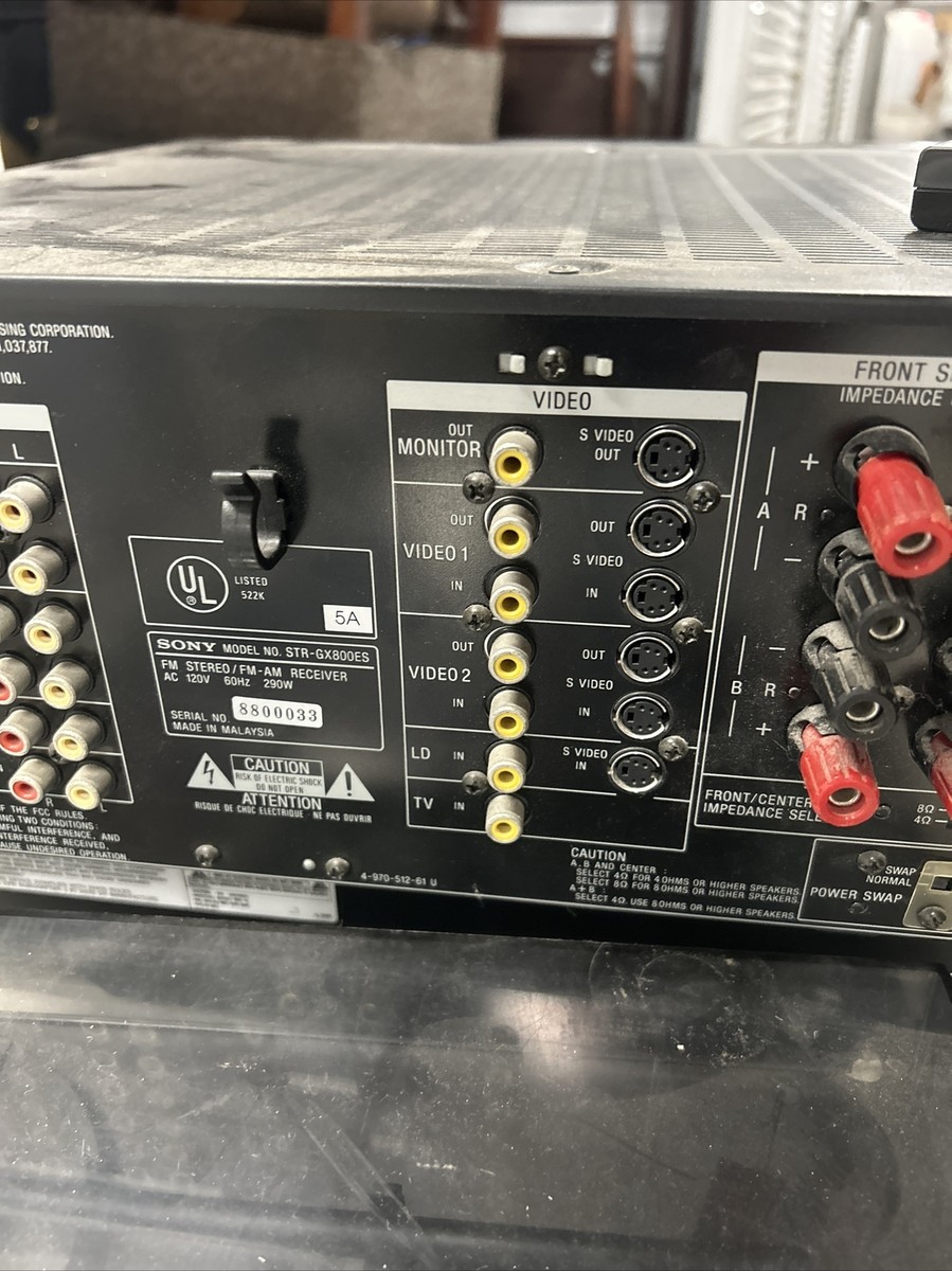 SONY STR-GX800ES SURROUND SOUND RECEIVER Includes Clicker | eBay
