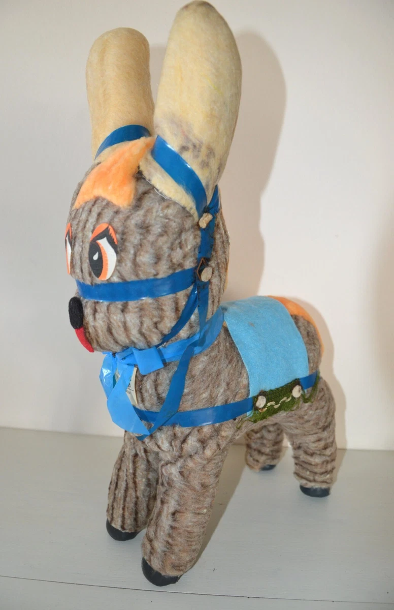 Petit âne En Peluche à Roulettes – Jouet Vintage Et Attachant