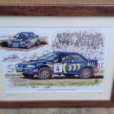 Ltd Edition Framed Print Colin McRae World Champion Subaru Impreza Rally Car