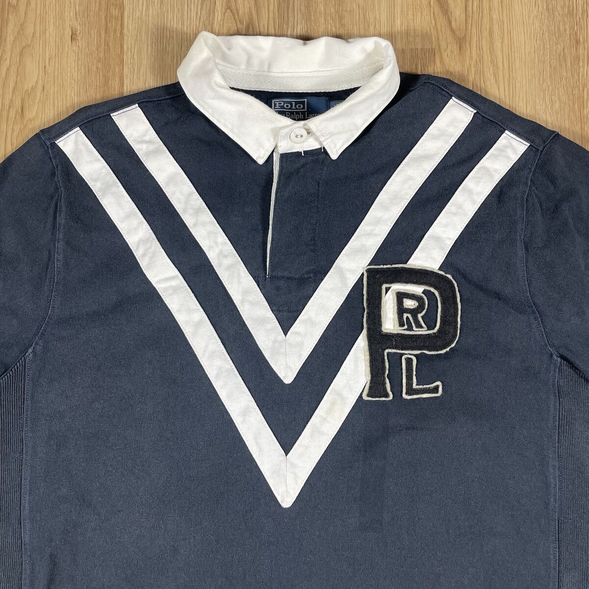 VTG Polo Ralph Lauren Rugby Football Long Sleeve Polo Shirt VTG Polo Ralph Lauren Rugby Football Long Sleeve Polo Shirt