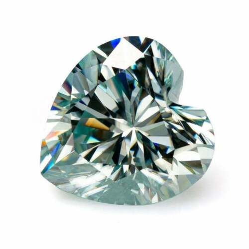 Blue Color Heart Cut Loose Moissanite Excellent Cut 0.70 to 7.70 Ct For Jewelry - Afbeelding 1 van 5