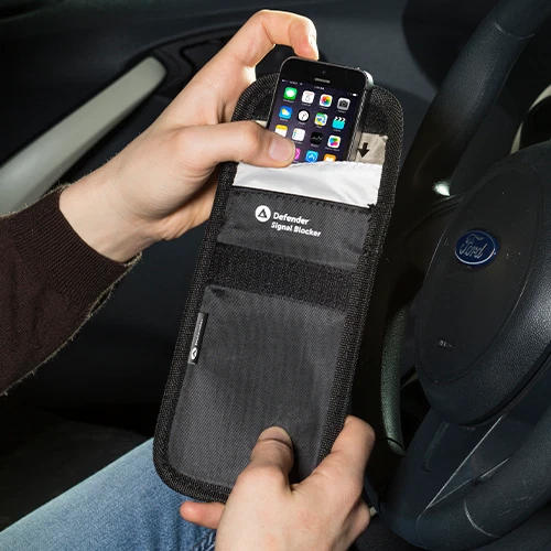 Cell Phone Signal Blocking Bag RFID Shielding Pouch Faraday Bag Wallet Blocker - Image 3 of 4