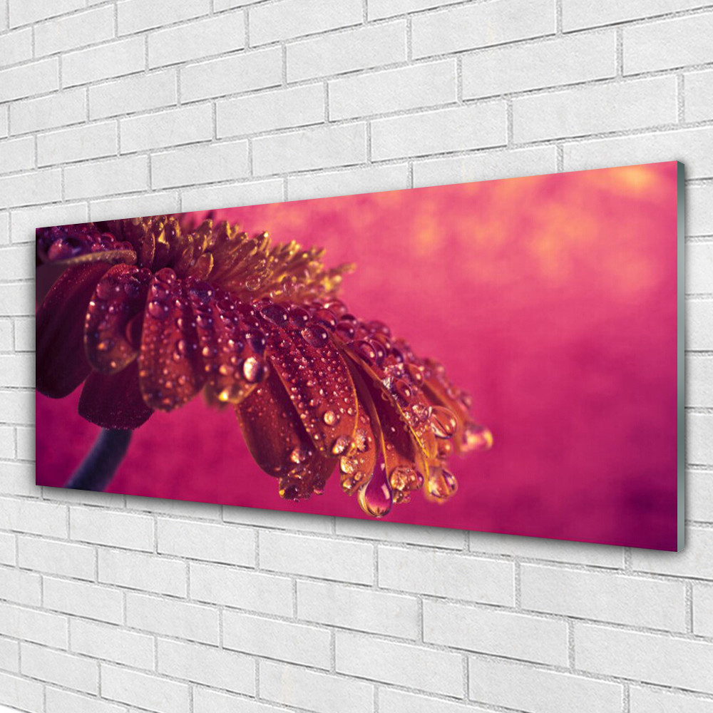 Tableau Floral Arbre 125x50 cm sur verre acrylique brillant pour salon