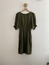 Anthropologie Nicole Puff Sleeve Shirt Dress No Belt Size Small