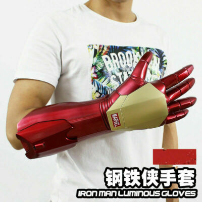 The Avengers Iron Man Stark Gauntlet 1:1 Glove Cosplay LED Light