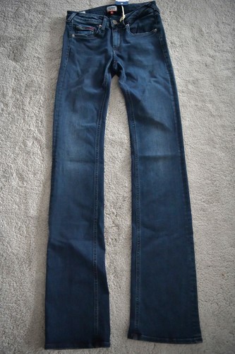 Tommy Hilfiger Jeans Low Rise Skinny Sophie Boot DYSD Dynamic Sea Dark Blue UK8 - Picture 2 of 8