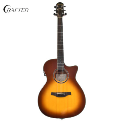 Crafter HT250-CE-BRS Silver Series Orchestra Acoustic Electric Guitar Sunburst