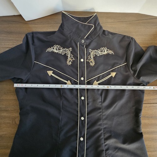 Western Rodeo Cowboy Shirt Embroidered "Espuela De Oro" Black Mens SZ 2XL NWT - Picture 4 of 12