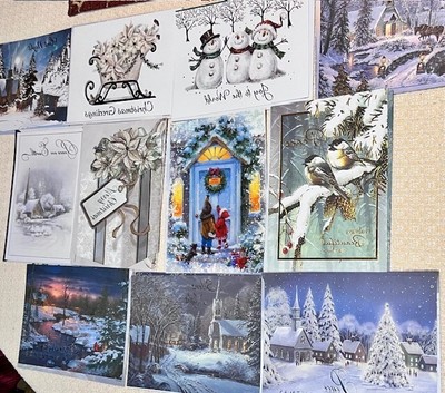 21 Beautiful New Large Christmas Cards and Env. 19 Christmas Collection & 2 More