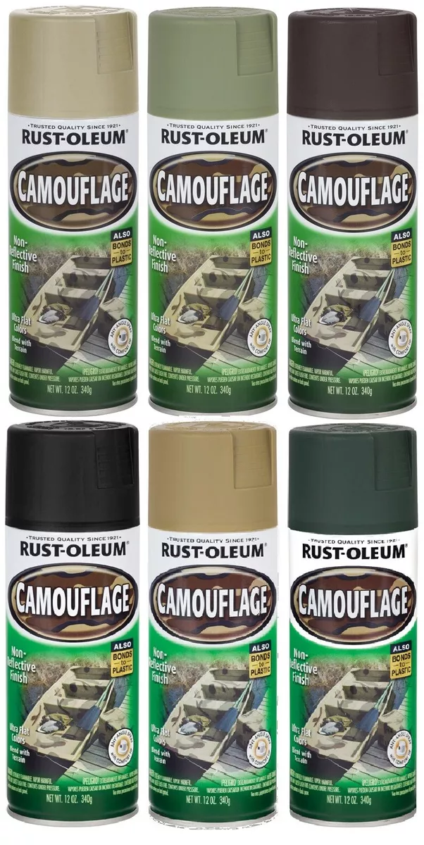 Rust Oleum Specialty Flat Camouflage Spray Paint Fast Dry 12 oz U PICK COLOR