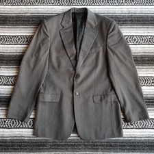 Express Sz 40R Double Vent 2-Button Notch Lapel Wool Sport Coat Blazer Charcoal
