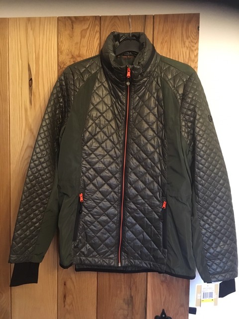 michael kors army green parka