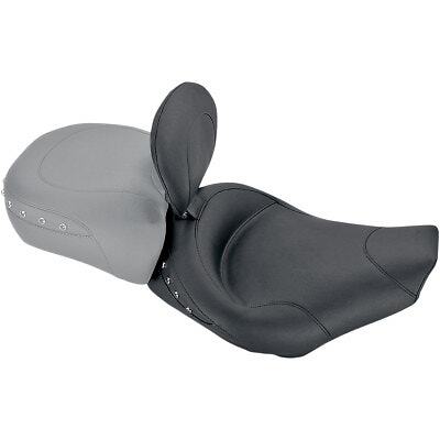 Mustang 79102 Wide Black Studded Solo Seat w/ Backrest