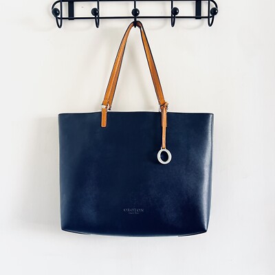 OROTON Estate Tote (with tags) Navy Blue/Tan Australia