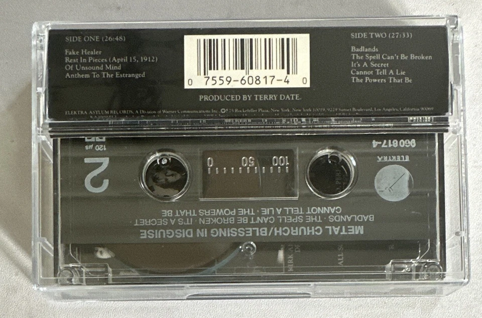 Metal Church Blessing In Disguise Cassette (1989, Elektra) Cassette Tape EX / M - Imagen 3 de 4