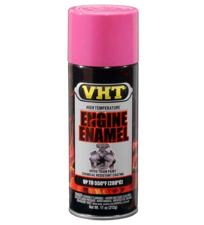 Cubierta de válvula de llanta de llantas de pintura en aerosol rosa 6 piezas pinza de motor revestimiento de alto calor Foto 4 de 4